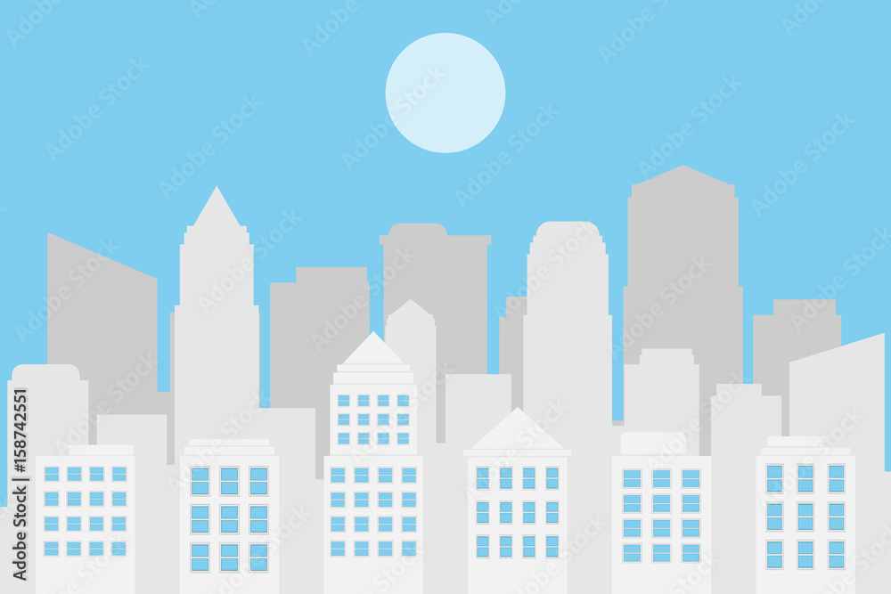 The city landscape. vector and illustrator