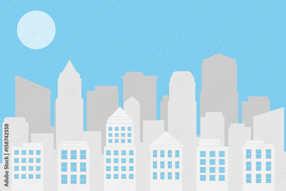 The city landscape. vector and illustrator The city landscape. vector and illustrator