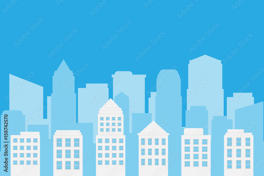 The city landscape. vector and illustrator