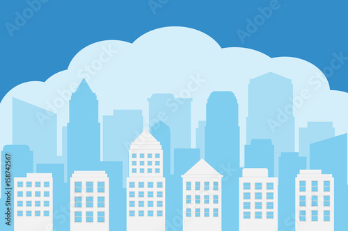 The city landscape. vector and illustrator