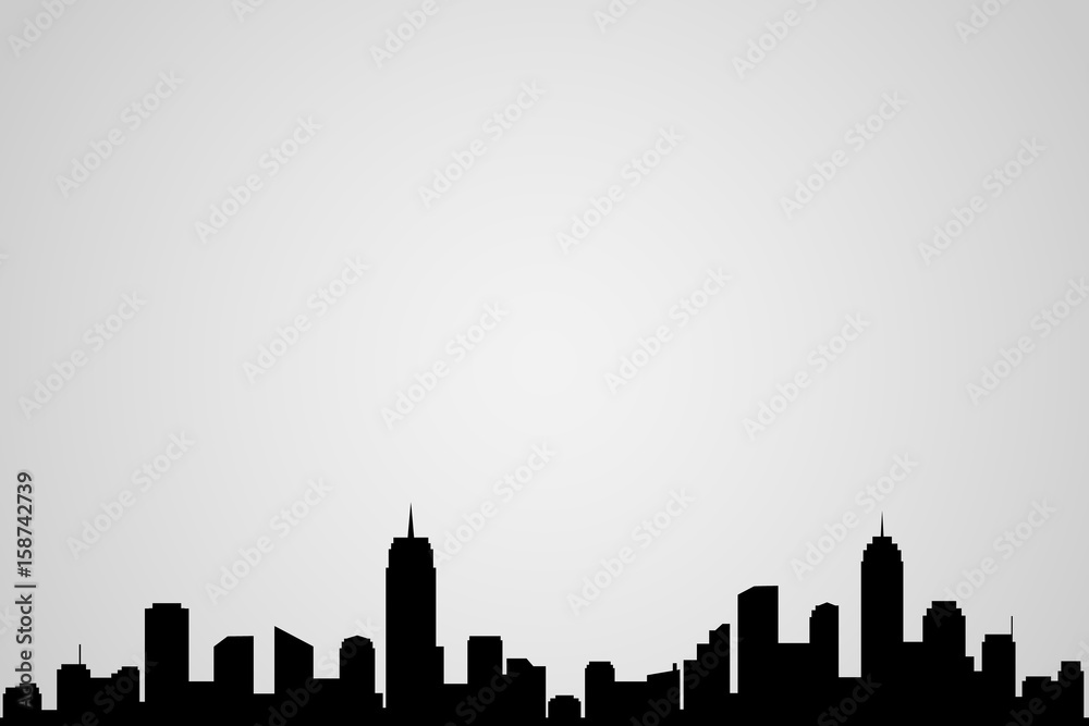 The city landscape. vector and illustrator