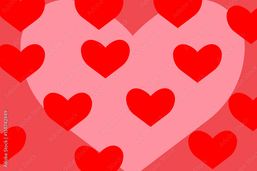 valentine love heart background.vector and illustration