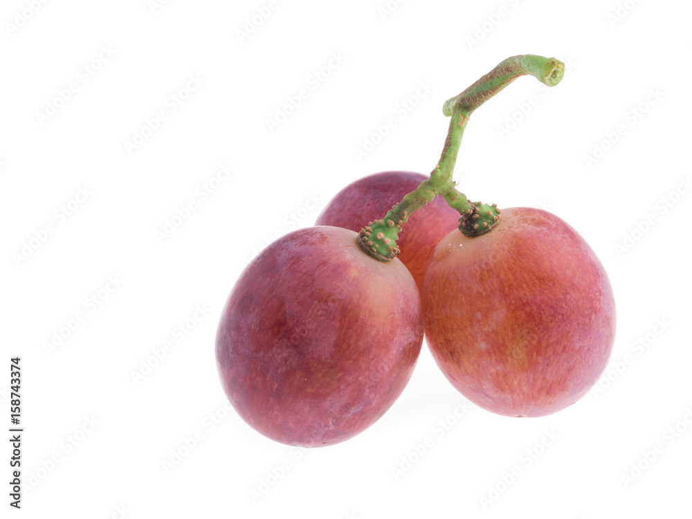 Obraz premium red grape isolated on white
