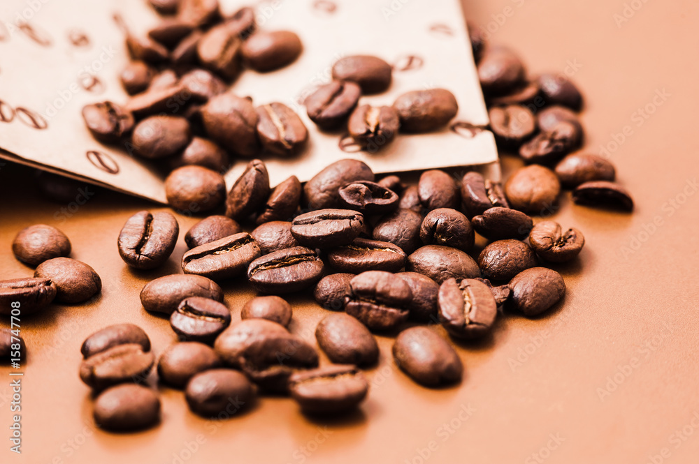 Naklejka premium coffee beans, Roasted coffee