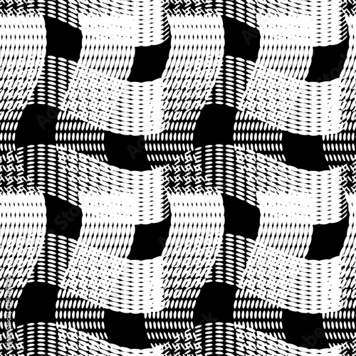 1029470 Black and white abstract seamless background.  Vector clip art.