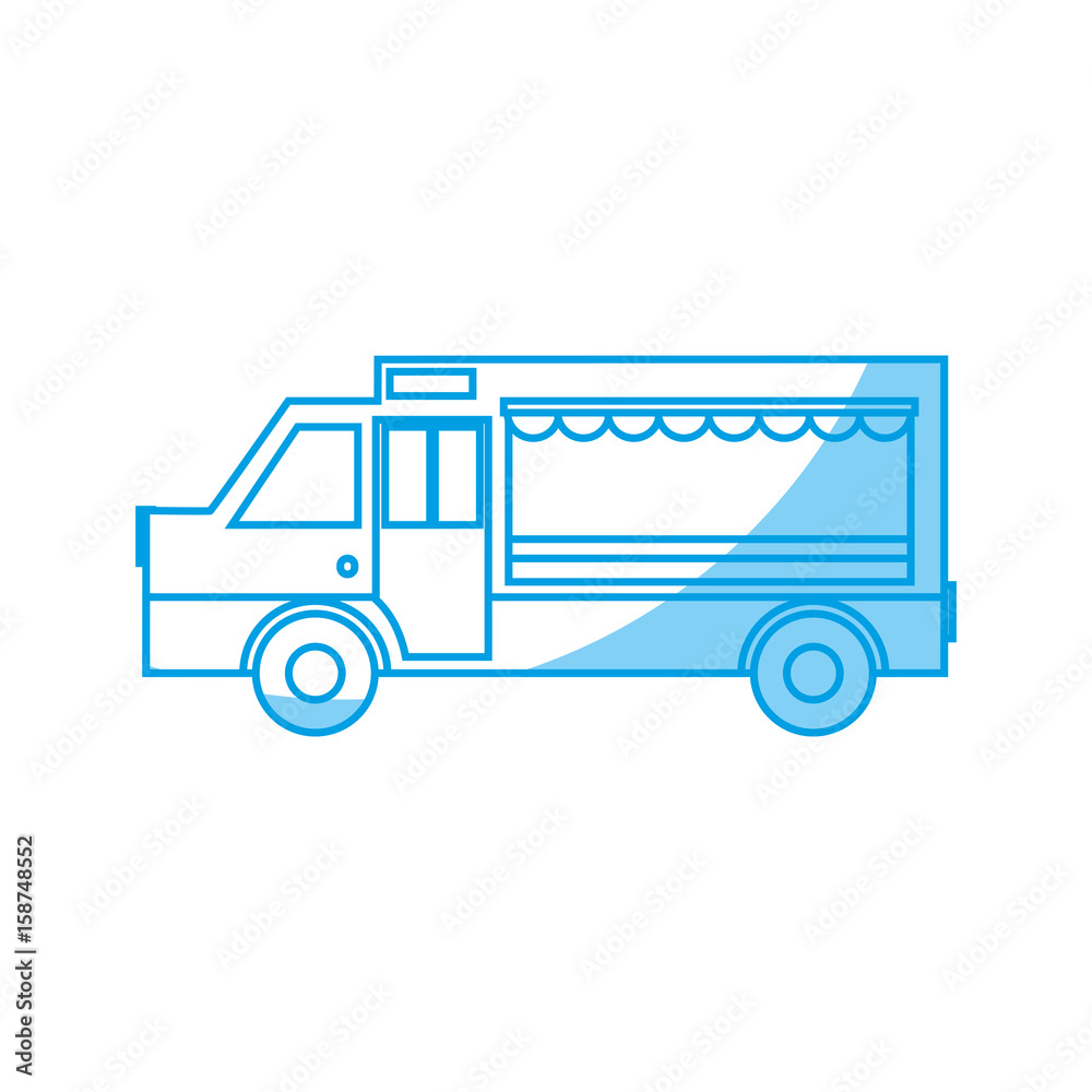 food truck icon over white background vector illustration