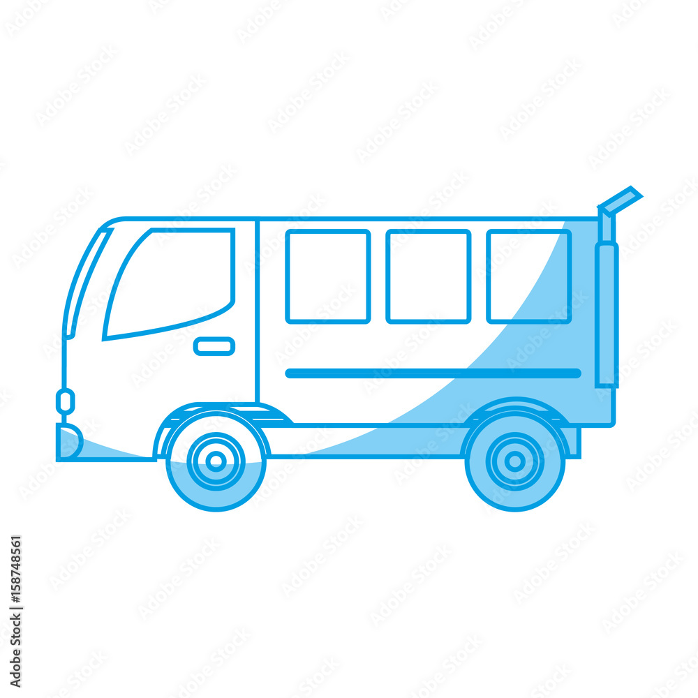 van vehicle icon over white background vector illustration