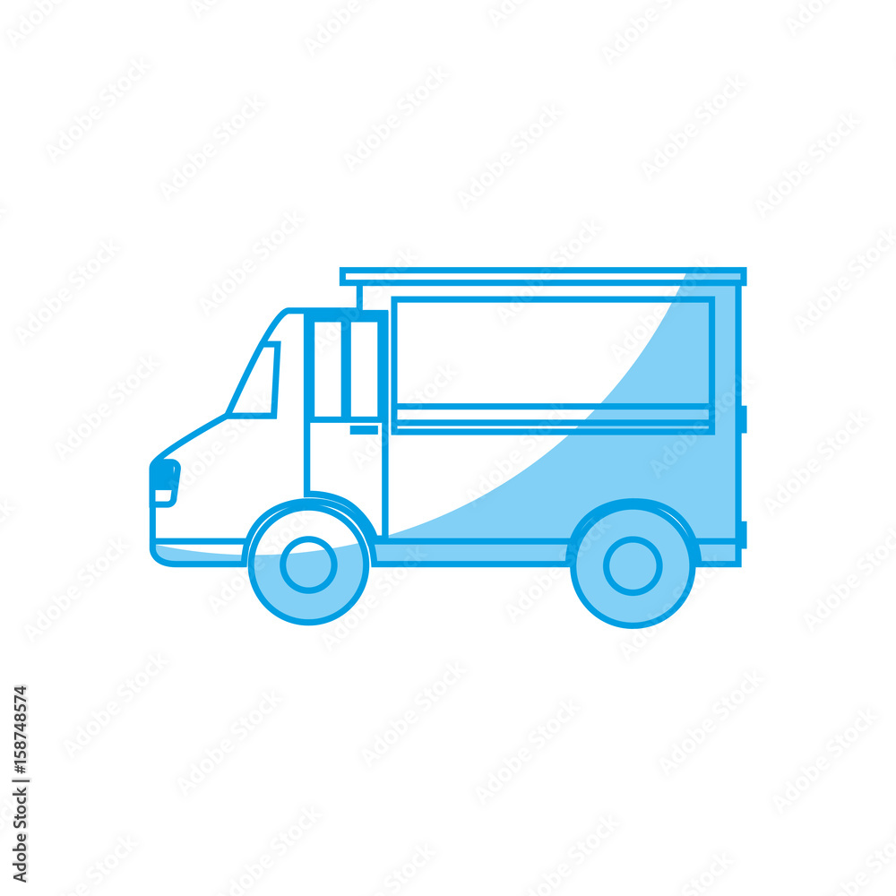 cargo truck icon over white background vector illustration