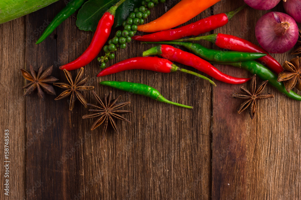 Vegetable on old wooden background Vegetable on old wooden background