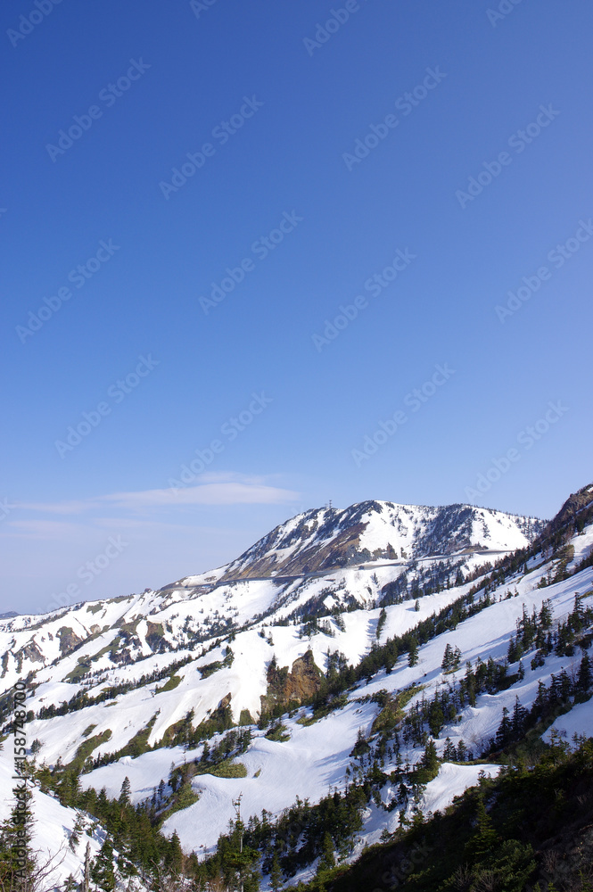 Fototapeta premium 残雪の横手山