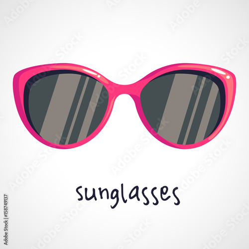 Cartoon pink sunglasses