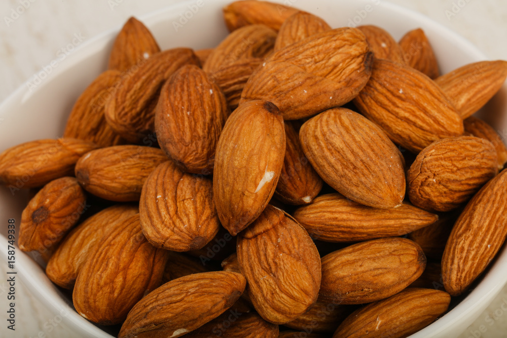 Almond in the bowl Almond in the bowl