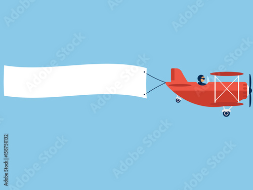 Airplane with poster