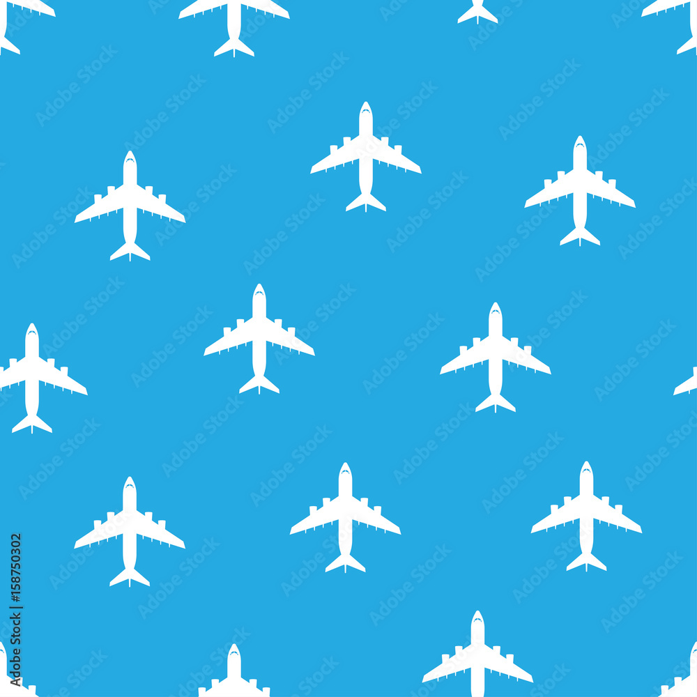 Airplane, seamless pattern