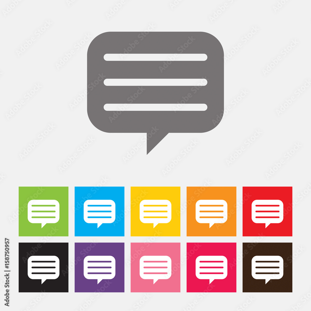 Speech bubble icon Speech bubble icon