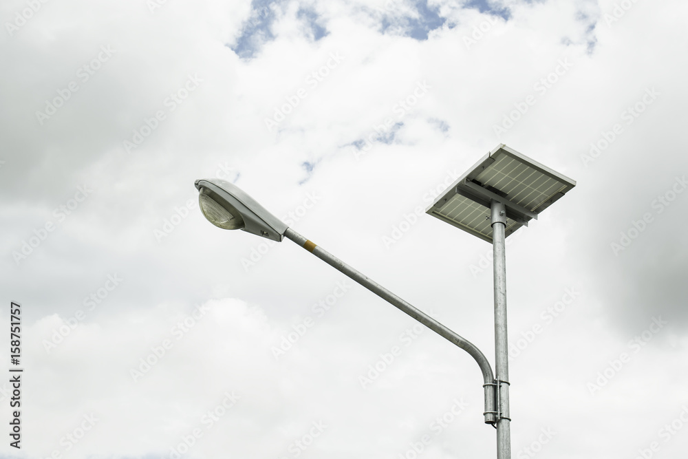 Lamp post street under the blue sky background vintage retro Lamp post street under the blue sky background vintage retro