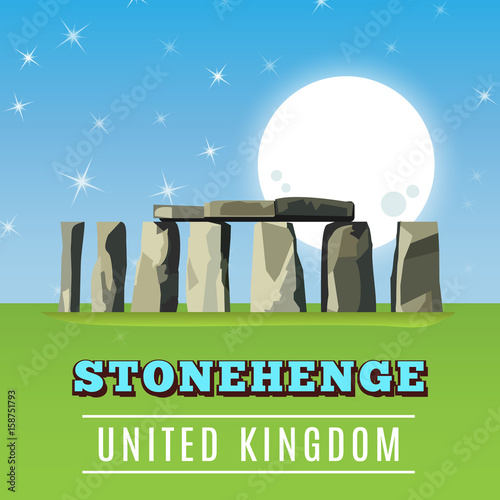 Stonehenge icon isolated on white background. Vector illustration