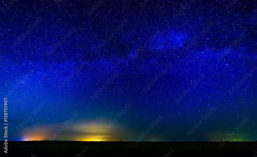 Milky way and starry sky.