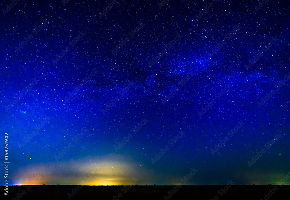 Milky way and starry sky.