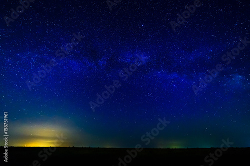 Milky way and starry sky.