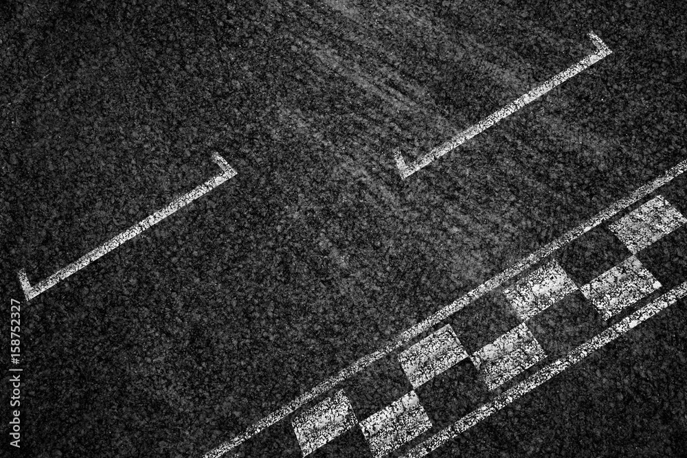 Fototapeta premium finish line racing background and background of road