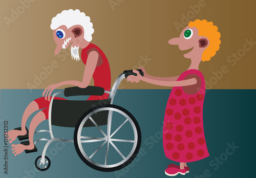on the wheelchair