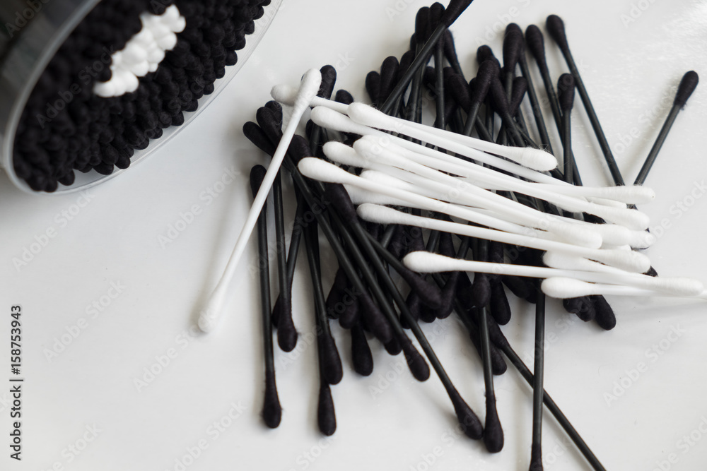 Cotton swabs folded slide