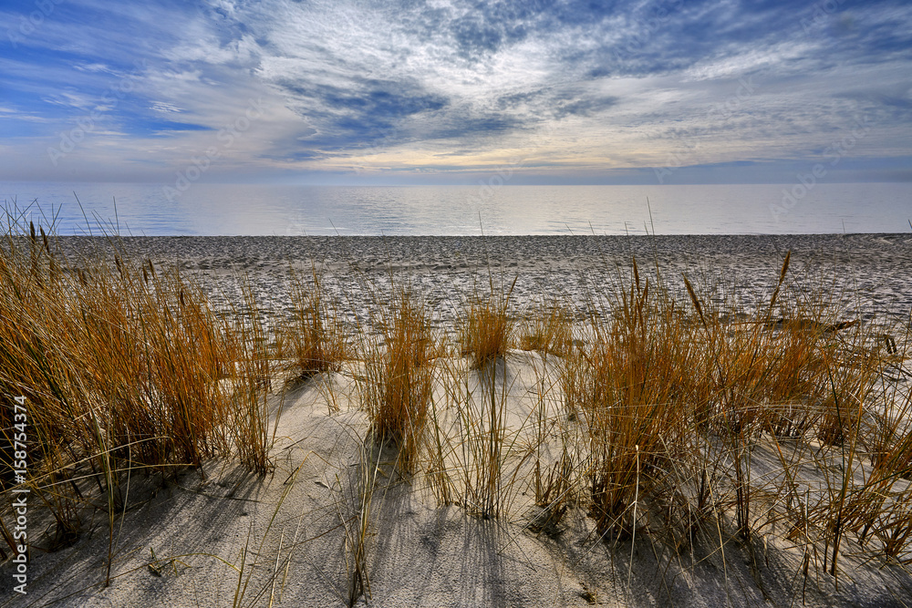 Beach on the southern shore of the Baltic Sea, Poland Hel Beach on the southern shore of the Baltic Sea, Poland Hel