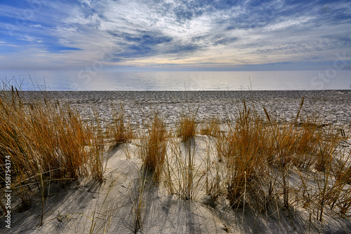 Beach on the southern shore of the Baltic Sea, Poland Hel