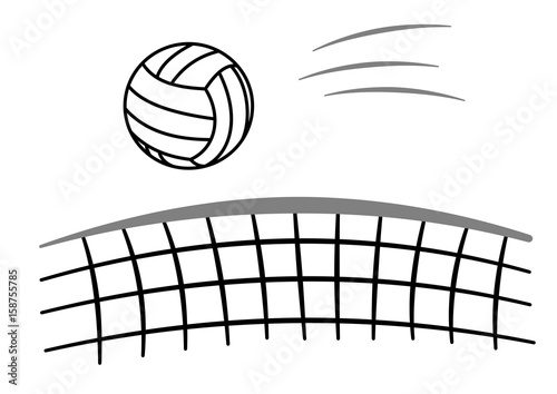 Sport ball voleyball with net