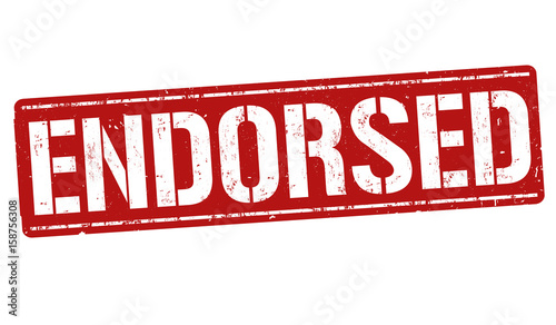 Endorsed sign or stamp