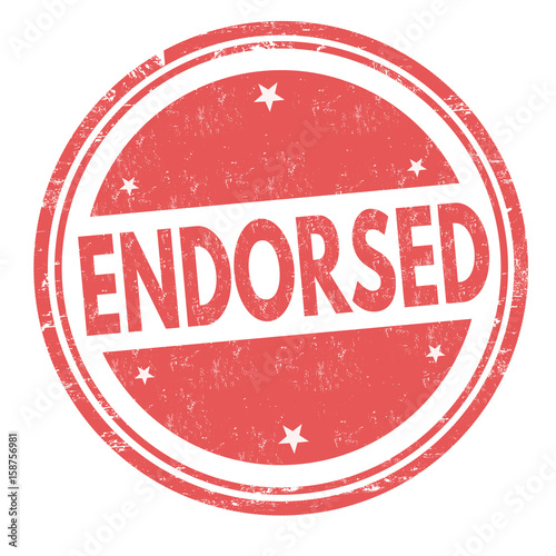 Endorsed sign or stamp
