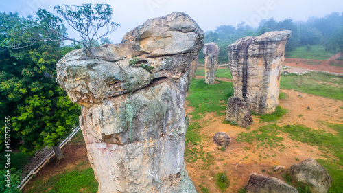 aerial photography natural stone sculpture at Mo Hin Khao photo