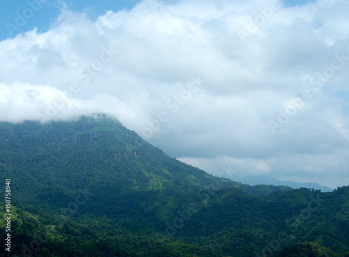 Fog  mountain and sky in Khao Kor  Phetchabun  in north-central Thailand