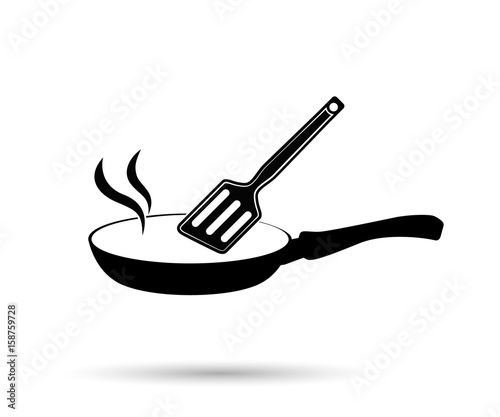 Vector frying pan icon