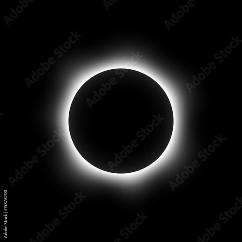 Total eclipse of the sun . Vector .