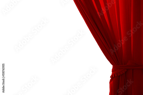 Isolated red curtain