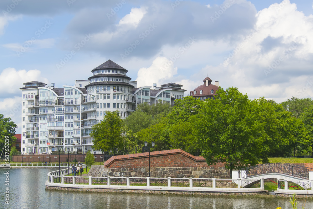 Residential building on the Upper lake of Kaliningrad