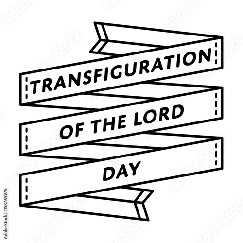 Transfiguration of the Lord Day emblem isolated vector illustration on white background. 6 august catholic holiday event label, greeting card decoration graphic element