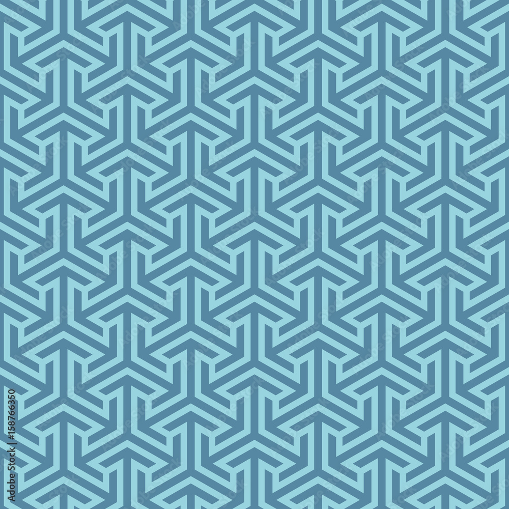 Isometric arrows pattern. Blue geometric seamless patterns Isometric arrows pattern. Blue geometric seamless patterns
