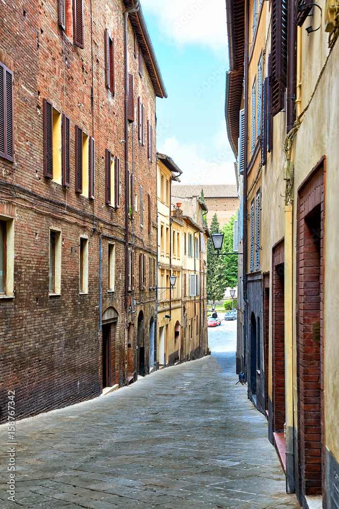 Street view of Siena, Italy