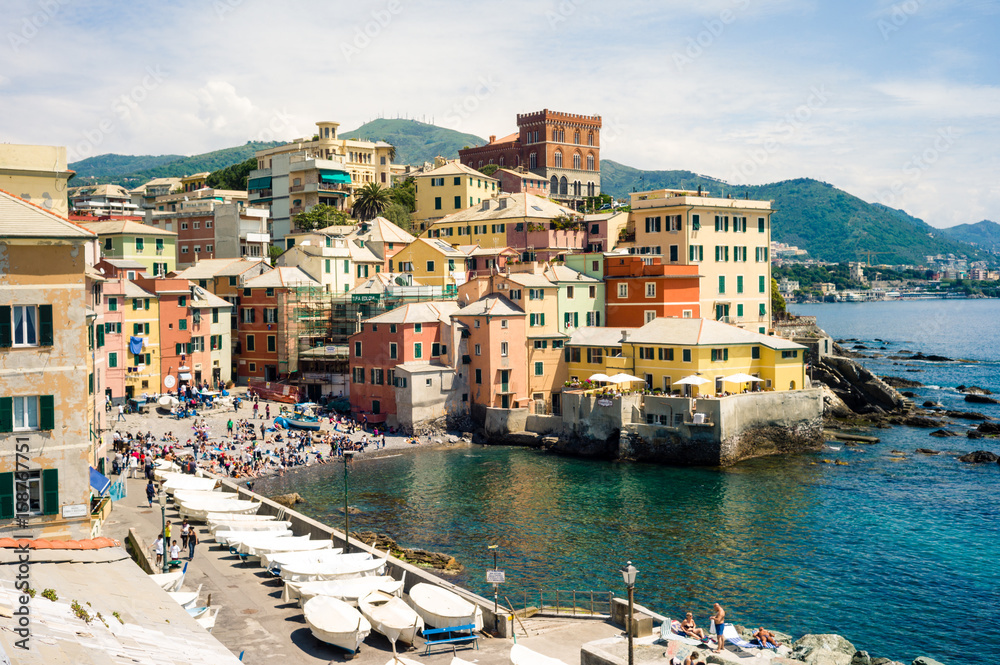 Boccadasse, with its colorful houses, was once a fishermen village and is now a district of the city of Genoa.