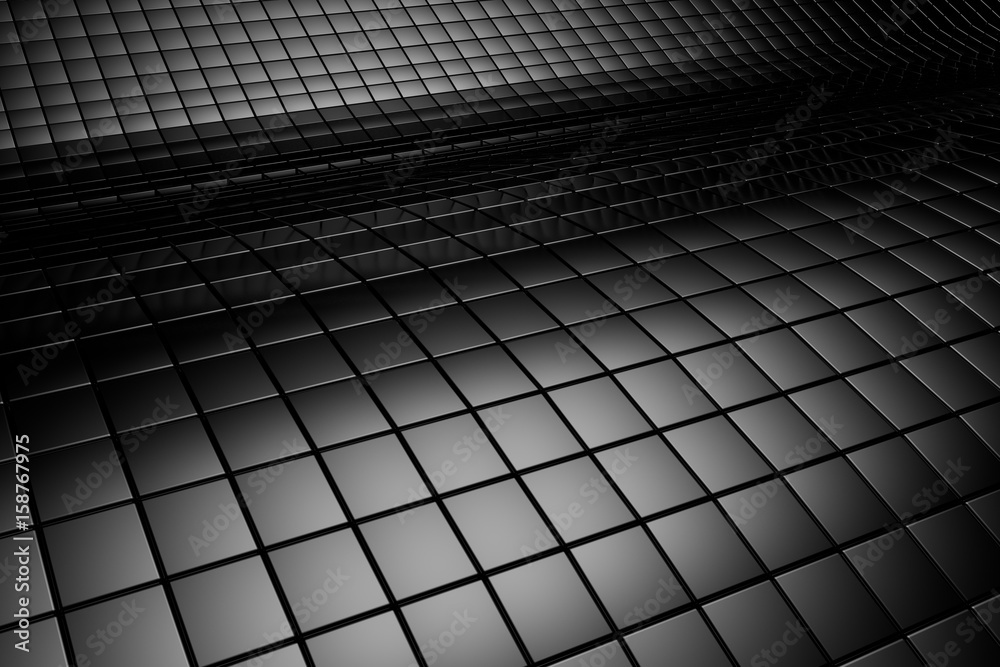 Abstract background of cubes. 3D rendering.