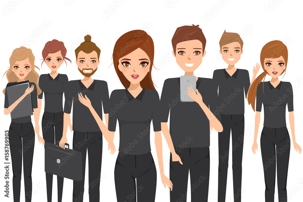 Business people teamwork concept. Illustration vector of character.