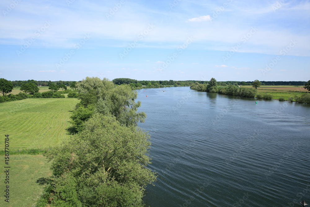 The River Maas in the Province Limburg, The Netherlands The River Maas in the Province Limburg, The Netherlands