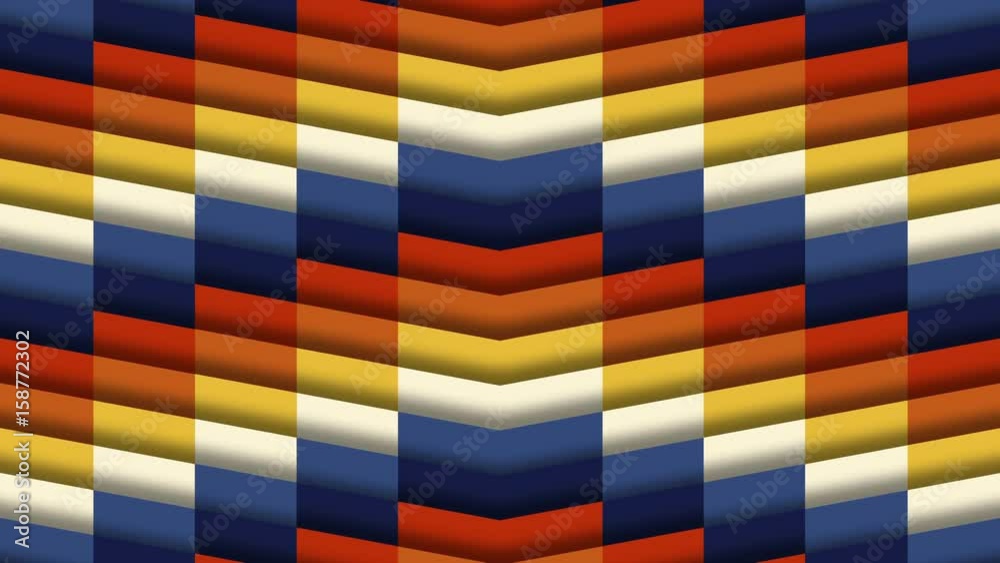 Multi Colored Chevron Tile Background Loop