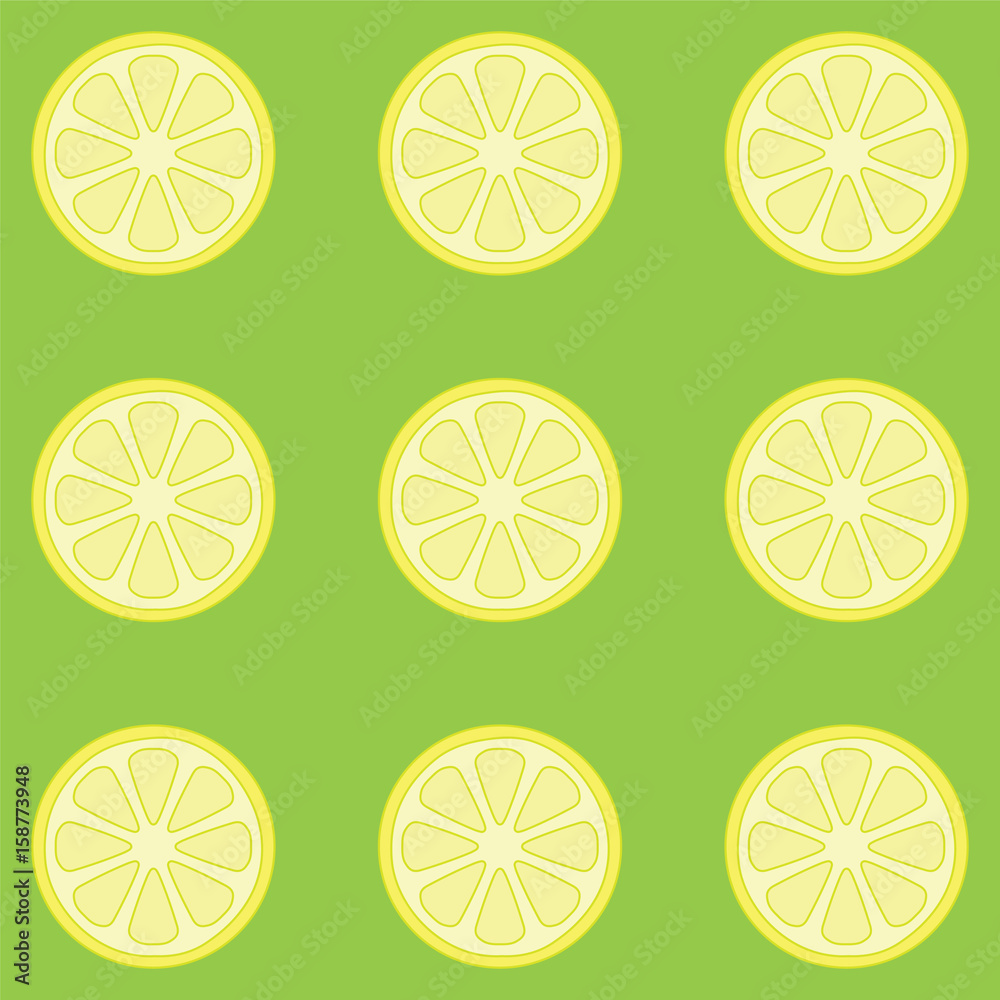 Lemon pattern on color background Lemon pattern on color background
