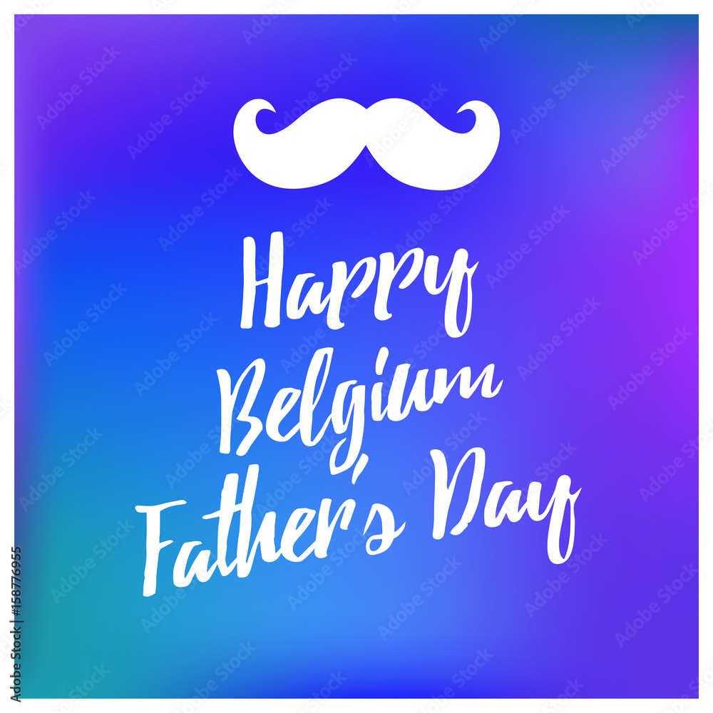 Belgium Father`s Day vector lettering