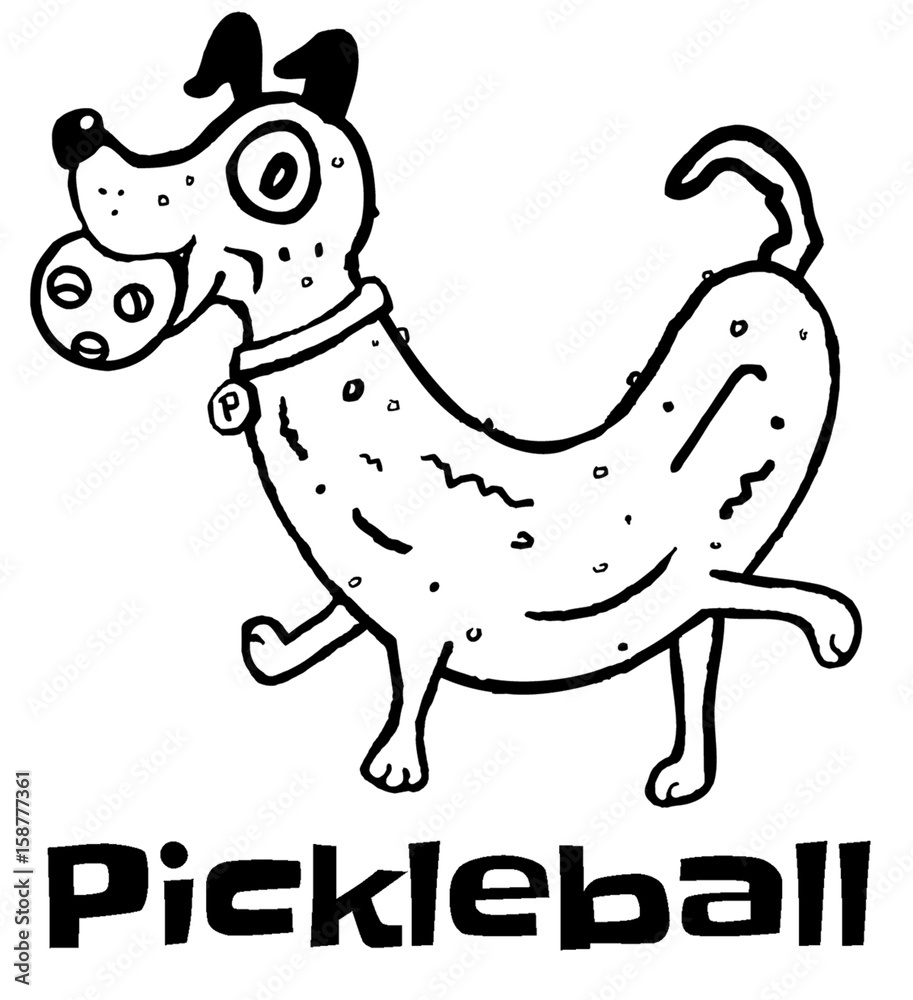 Obraz premium Black and White Pickleball
