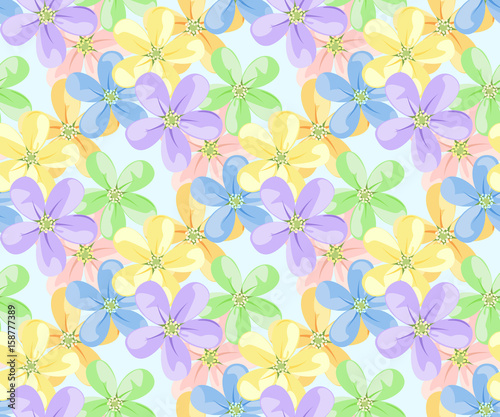 Flower Icons for Seamless pattern